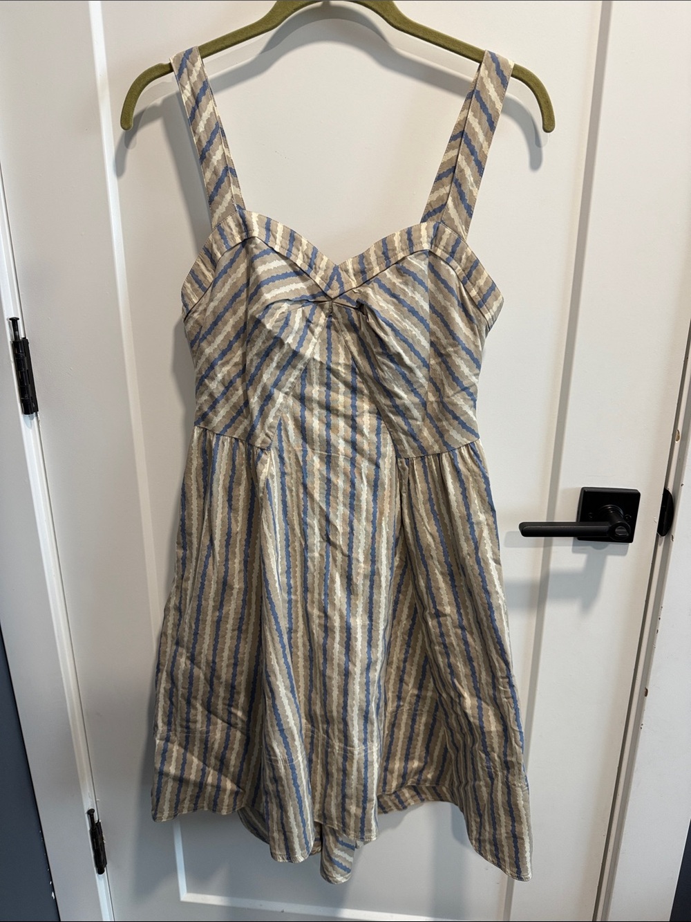 VTG Free People Striped Blue and Cream Sundress Size 8 EUC